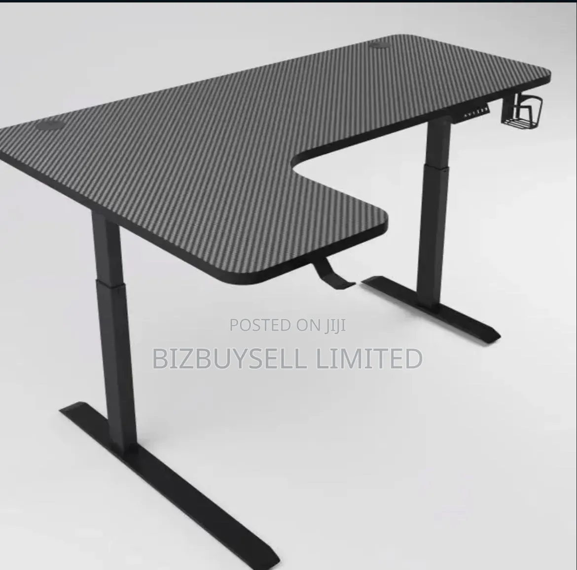 Curved Electric Gaming Table With Cup Holder.