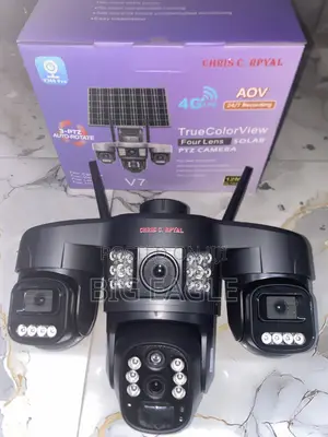 AOV 4 Lens 4G Solar CCTV Camera With Motion Detection, SIM Card