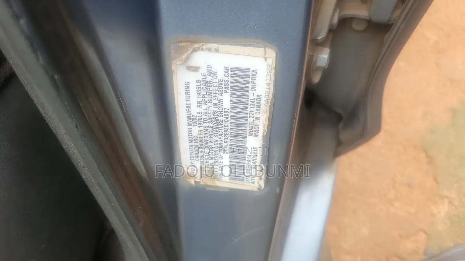 Toyota Matrix 2002 Blue