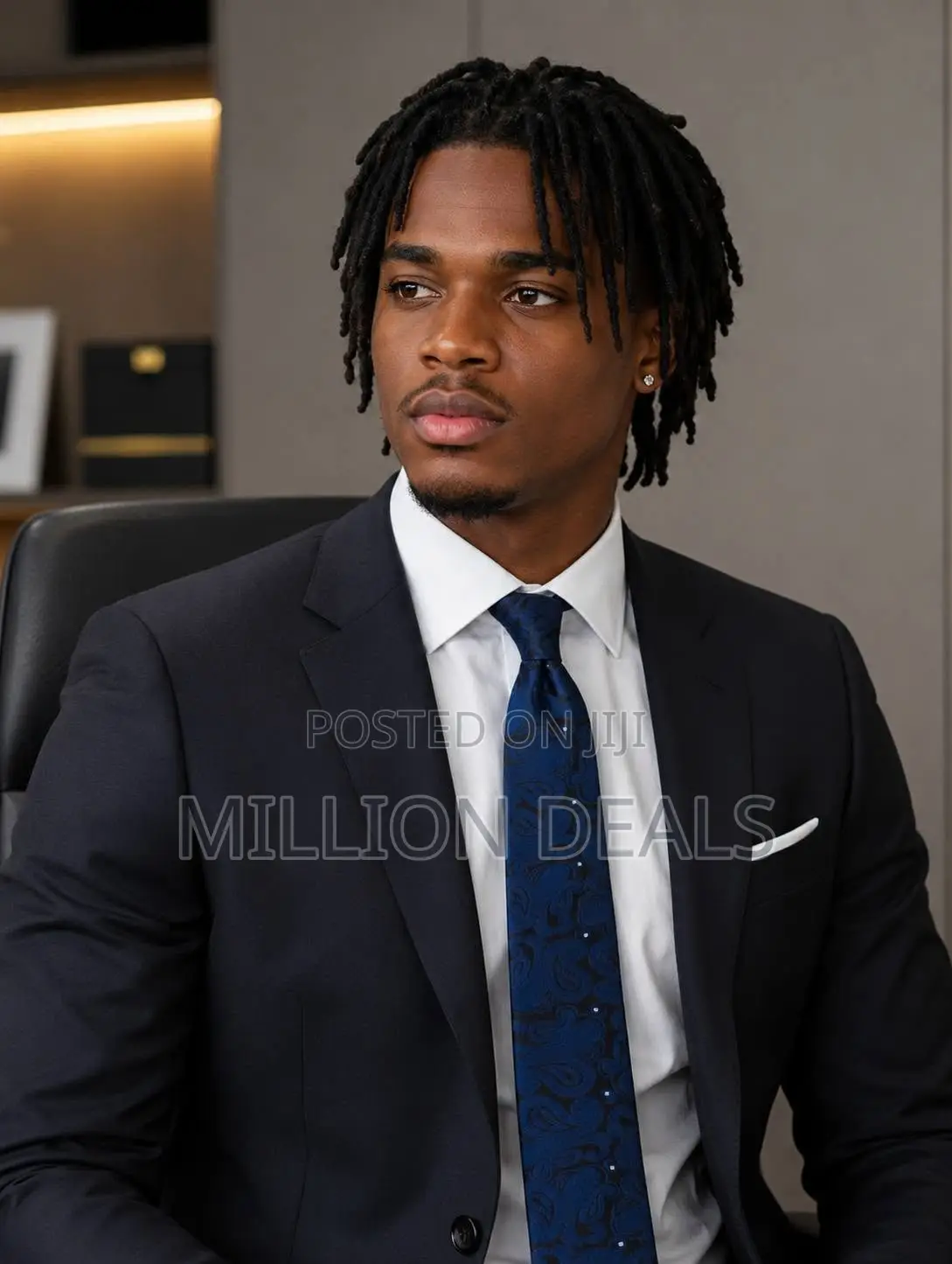 Navy Blue Slim Damas Stylish Men's Tie