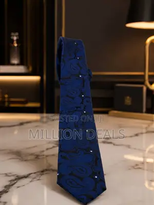 Navy Blue Slim Damas Stylish Men's Tie