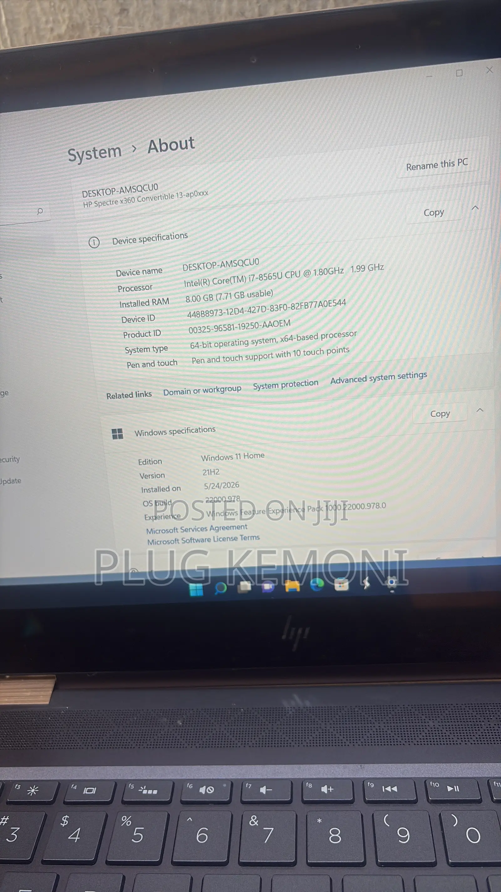 Laptop HP Spectre X360 13 8GB Intel Core i7 SSD 256GB