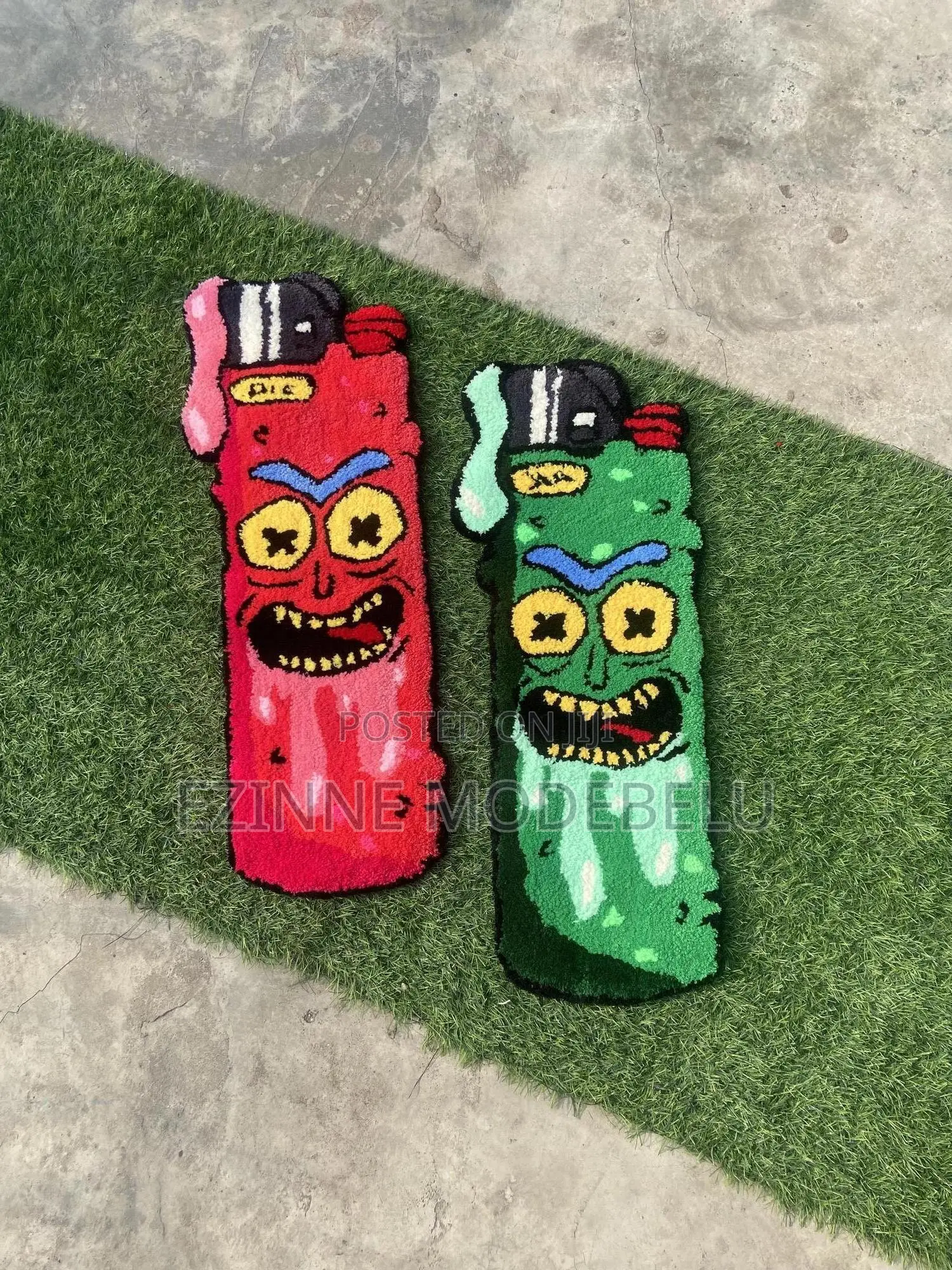 Custom Handmade Tufted Character Lighter Rug