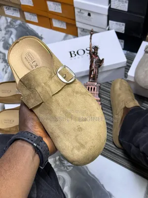 Boss Leather Half Slides