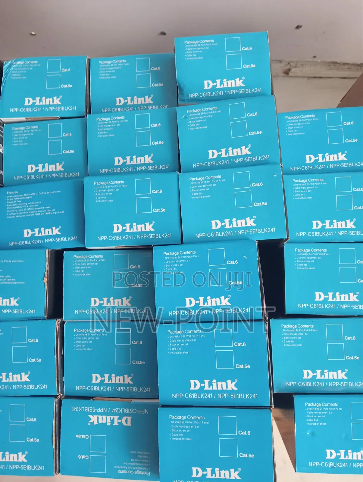 D-Link 24-Port Cat6 UTP Patch Panel–1U Rack Mount Network Patch Panel