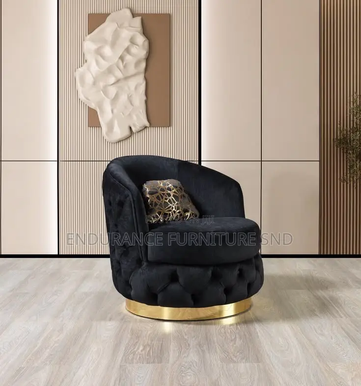 L Shape With a Middle Table and a Single Chair