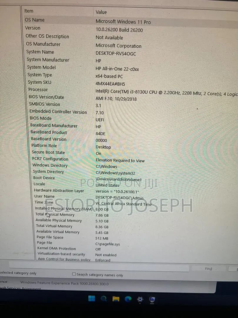 Desktop Computer HP 200 G4 22 All-in-One 8GB Intel Core i3 HDD 1T