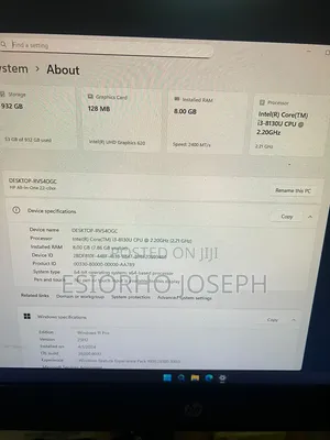 Desktop Computer HP 200 G4 22 All-in-One 8GB Intel Core i3 HDD 1T