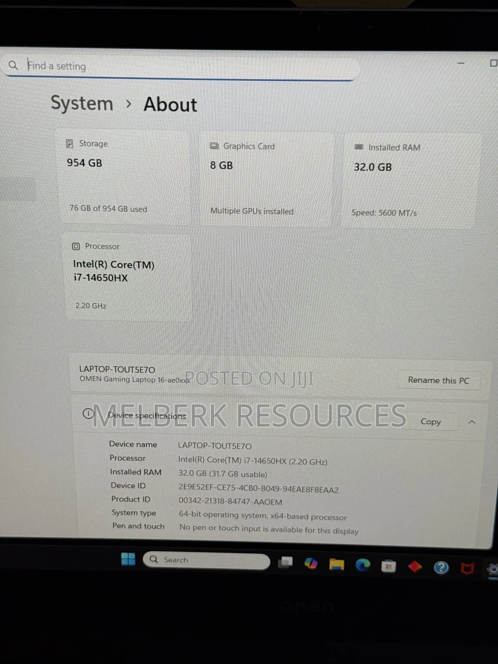 Laptop HP Omen 16 32GB Intel Core i7 SSD 1T