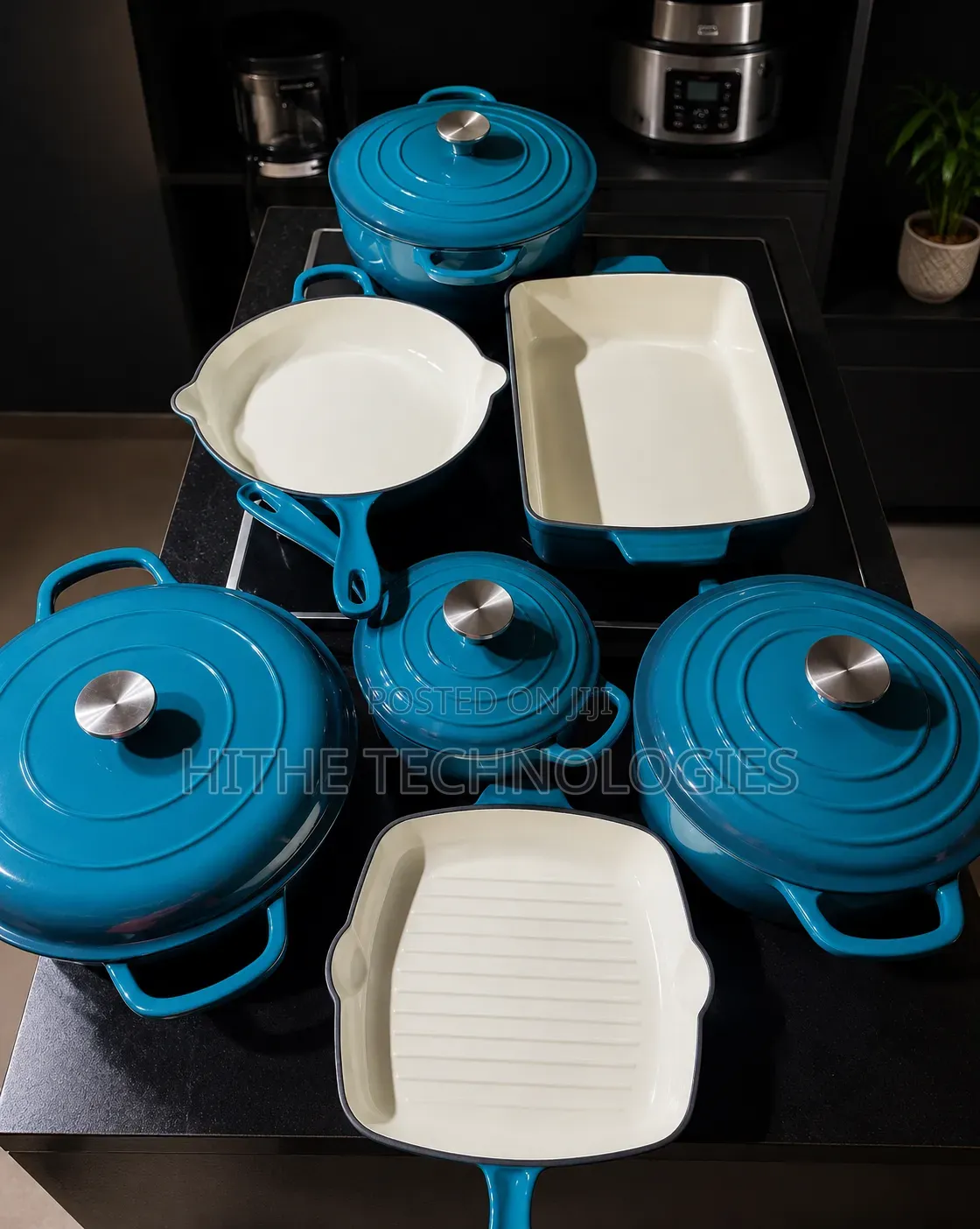 13pcs Cast Iron Comes With 2 Nonstick Spoons (Delivery Only)