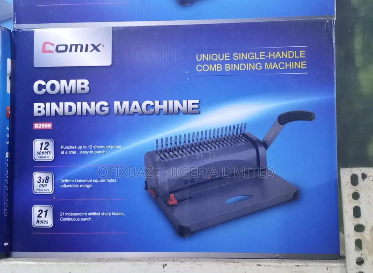 Comix B2988 Comb Binding Machine – Heavy Duty Document Binder