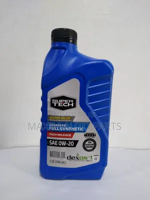 Super Tech 0w-20 Advanced Full Synthetic High Mileage Motor Oil 1L