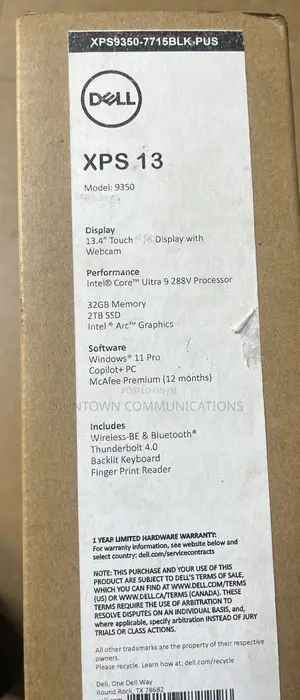 New Laptop Dell XPS 13 32GB Intel Core Ultra 9 SSD 2T