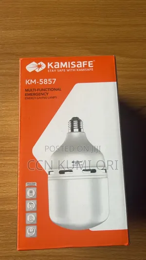 Kamisafe 20-Watt Rechargeable Bolb. 36oomAh Lithium Battery.