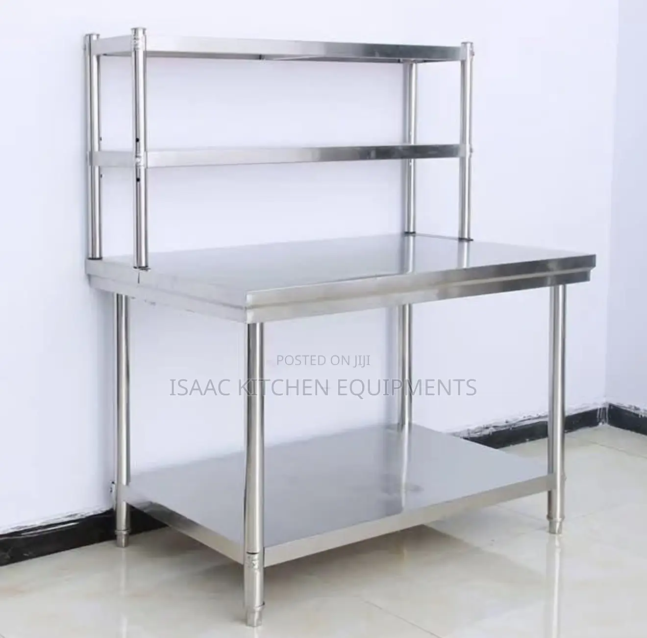 Stainless Steel Table With Shelve