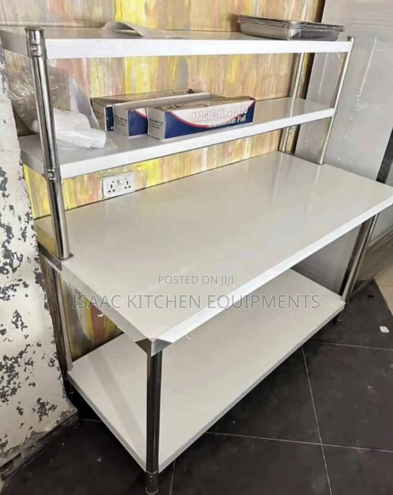 Stainless Steel Table With Shelve