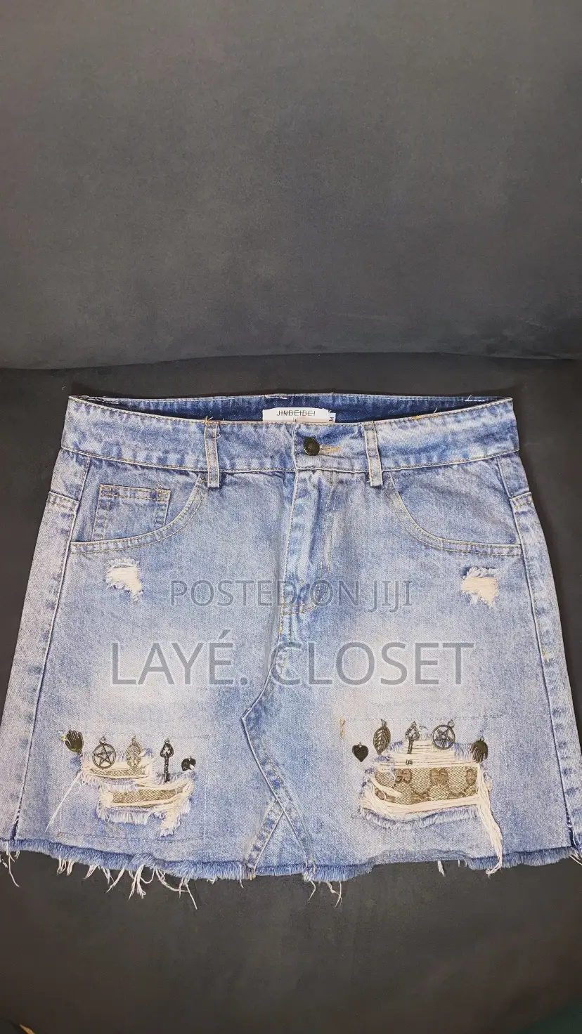 Thrift Denim Skirt