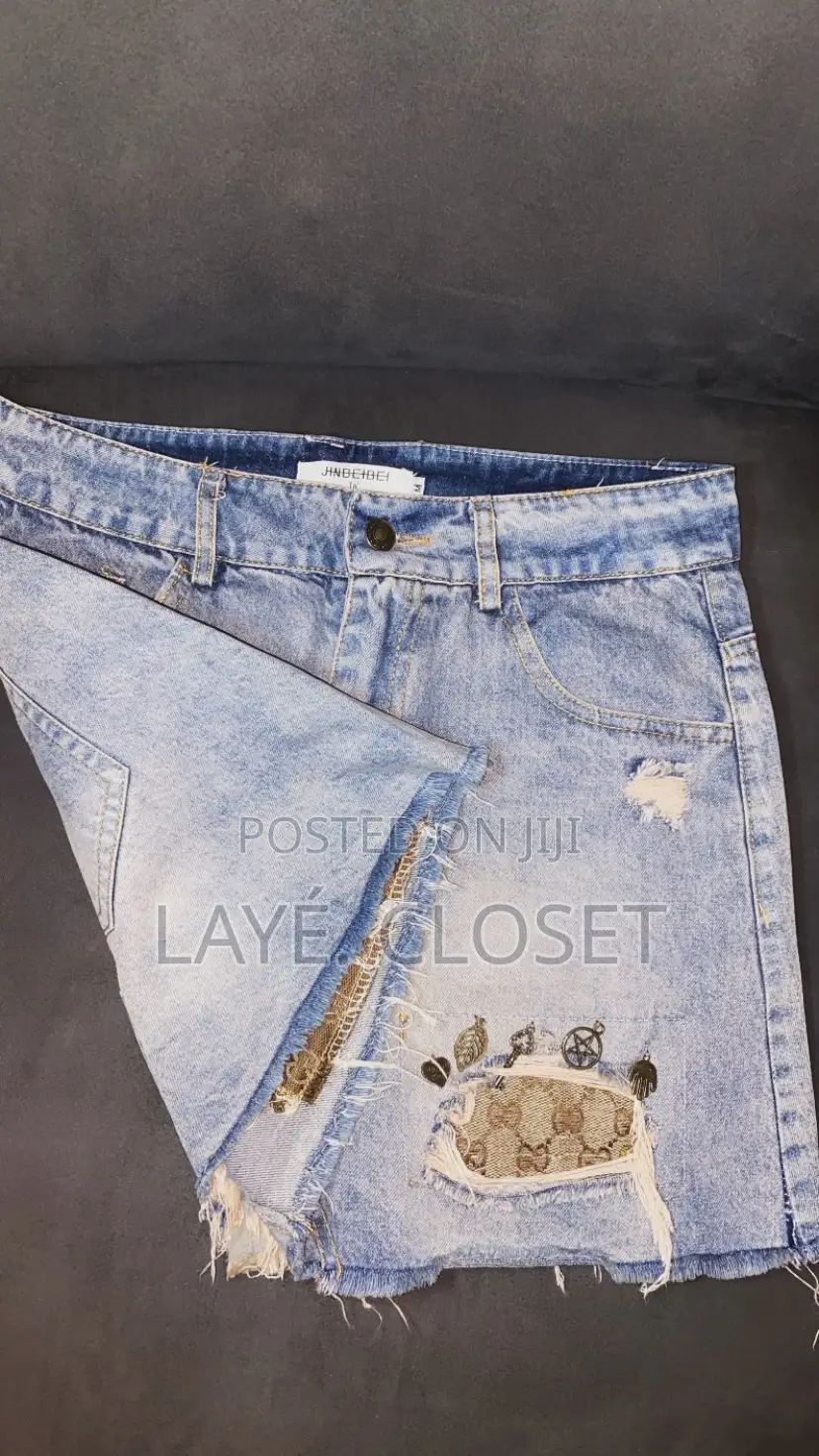 Thrift Denim Skirt