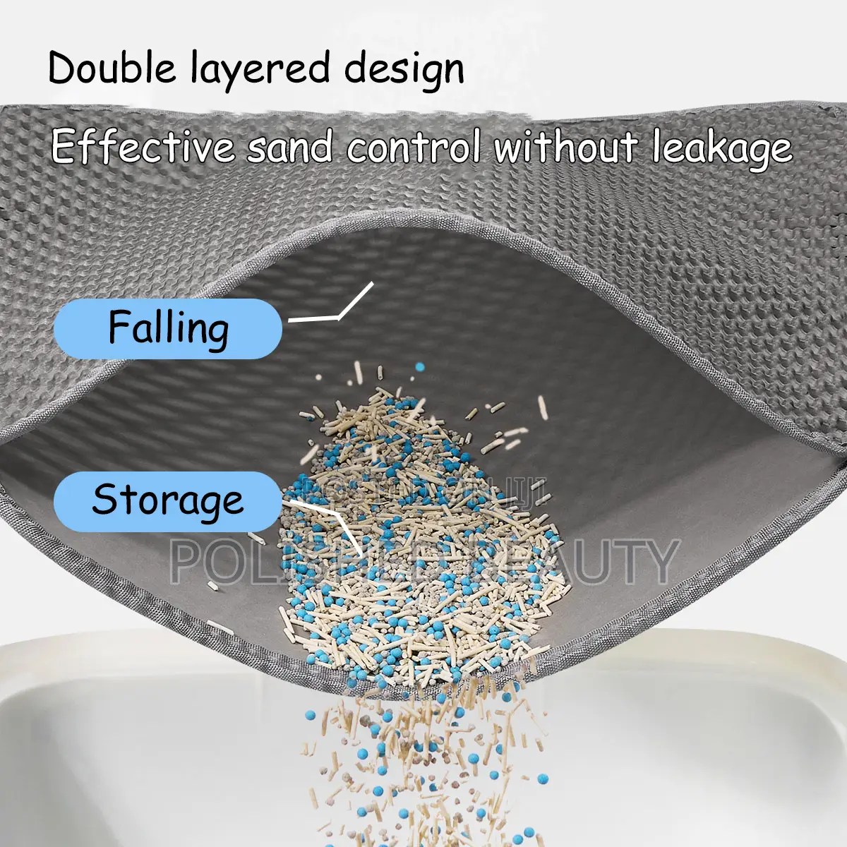 Double-Layer Waterproof Cat Litter Mat (55cm X 75cm)