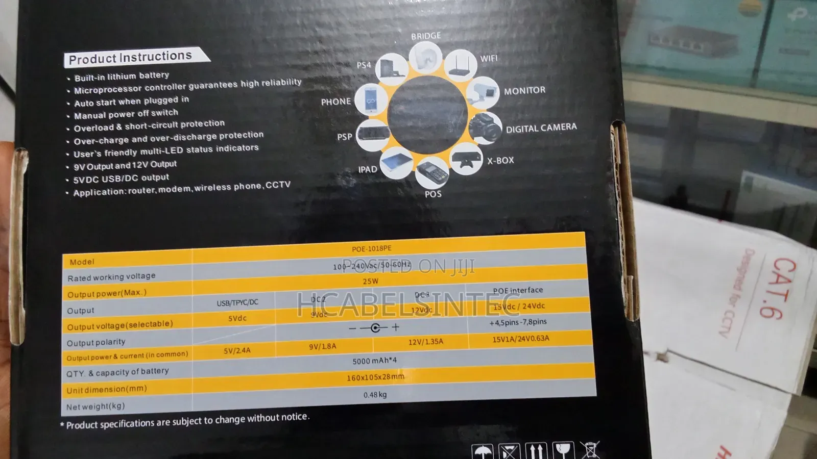 Mini DC UPS Poe-1018pe/Type = C