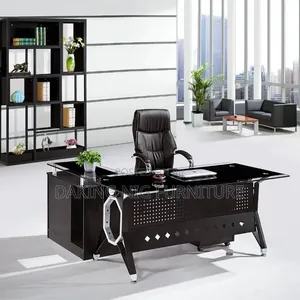Glass Top Office Table 2mtrs