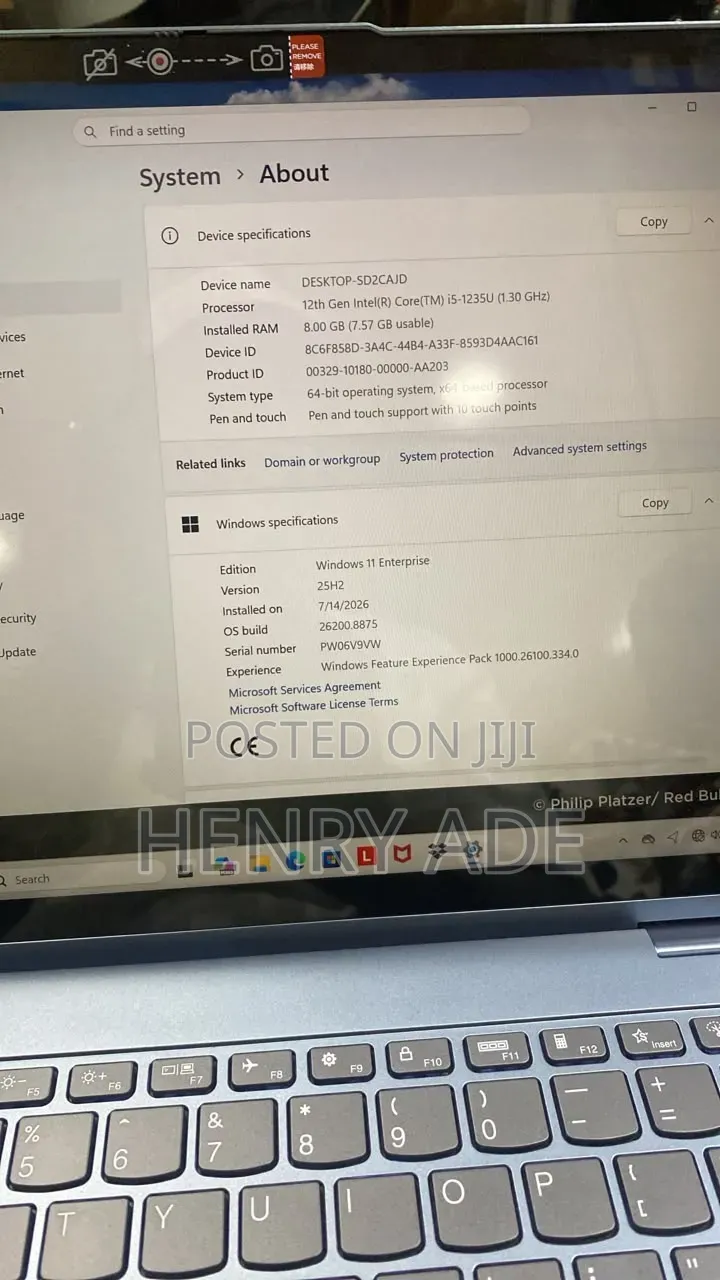 Laptop Lenovo 8GB Intel Core i5 SSD 512GB