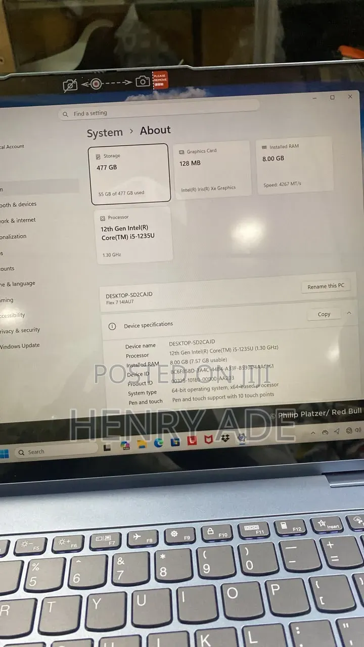 Laptop Lenovo 8GB Intel Core i5 SSD 512GB