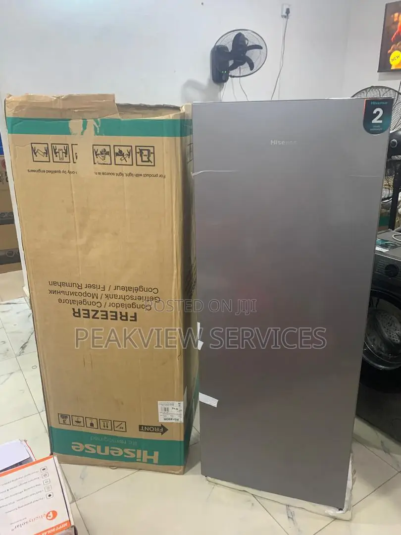 Hisense RS189DR Upright Freezer Premium Silver Cabinet