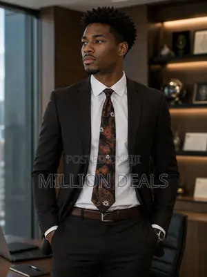 Classic Pattern Men's Brown Trendy Tie