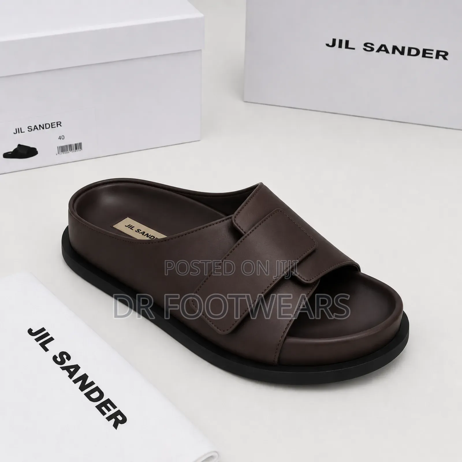 Jil Sander Premium Leather Slide Sandals for Men