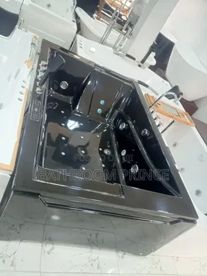 Full Square Black Double Jacuzzi With Complete Component