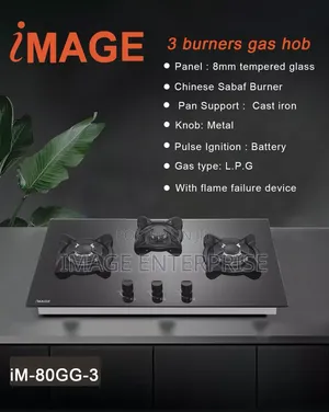 IMAGE 90CM 3 Burner Gas Hob | Cabinet Top Gas Cooker