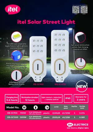 Itel Solar Street Light - 900watt