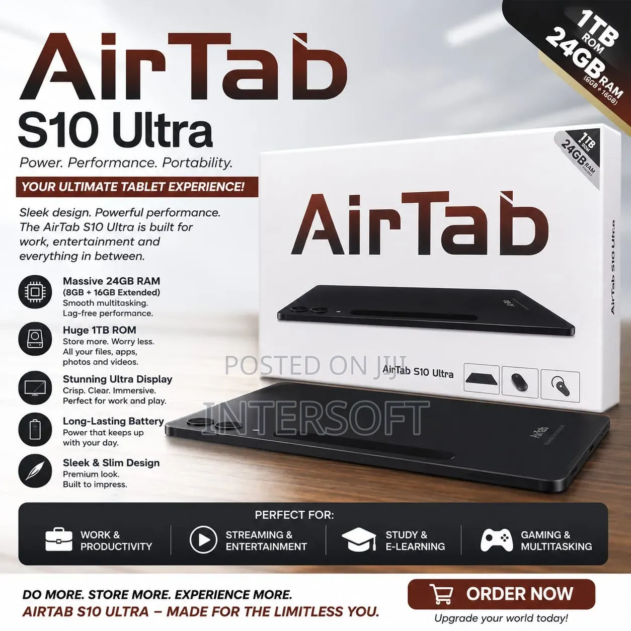 New AirTab S10 Ultra 1 TB Gray