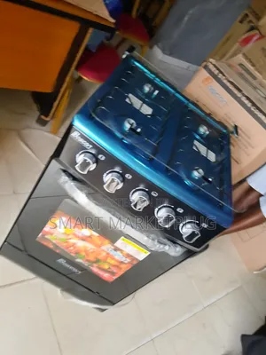 Brand New Boscon 4 Burner Gas Cooker + Oven Rack + Top Glass Lid