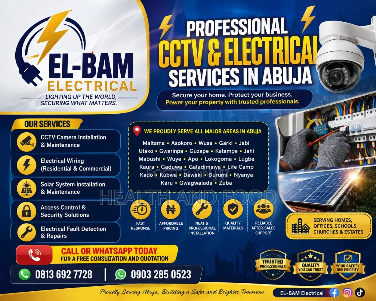 Professional CCTV and Electrical Services in Abuja