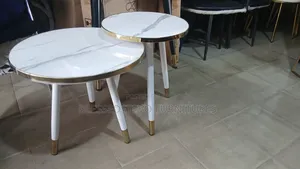 Round Small Centre Table With Side Stool
