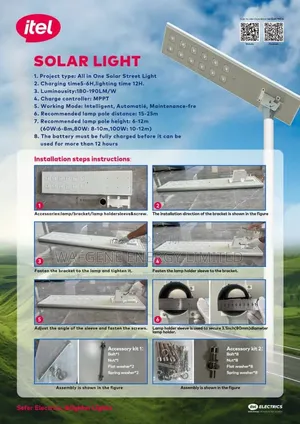 Itel Industrial Solar Street Light - 150watt