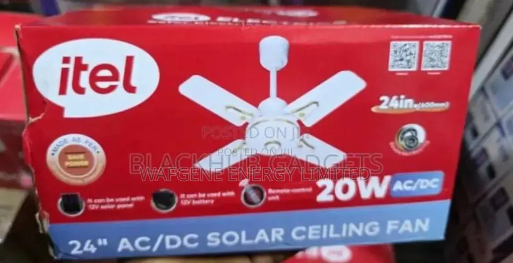 Itel ACDC 20w Ceiling Fan - 24inch