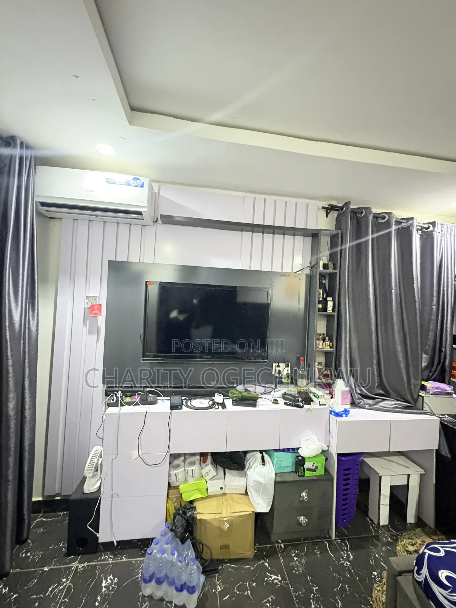 TV Console With Extended Table