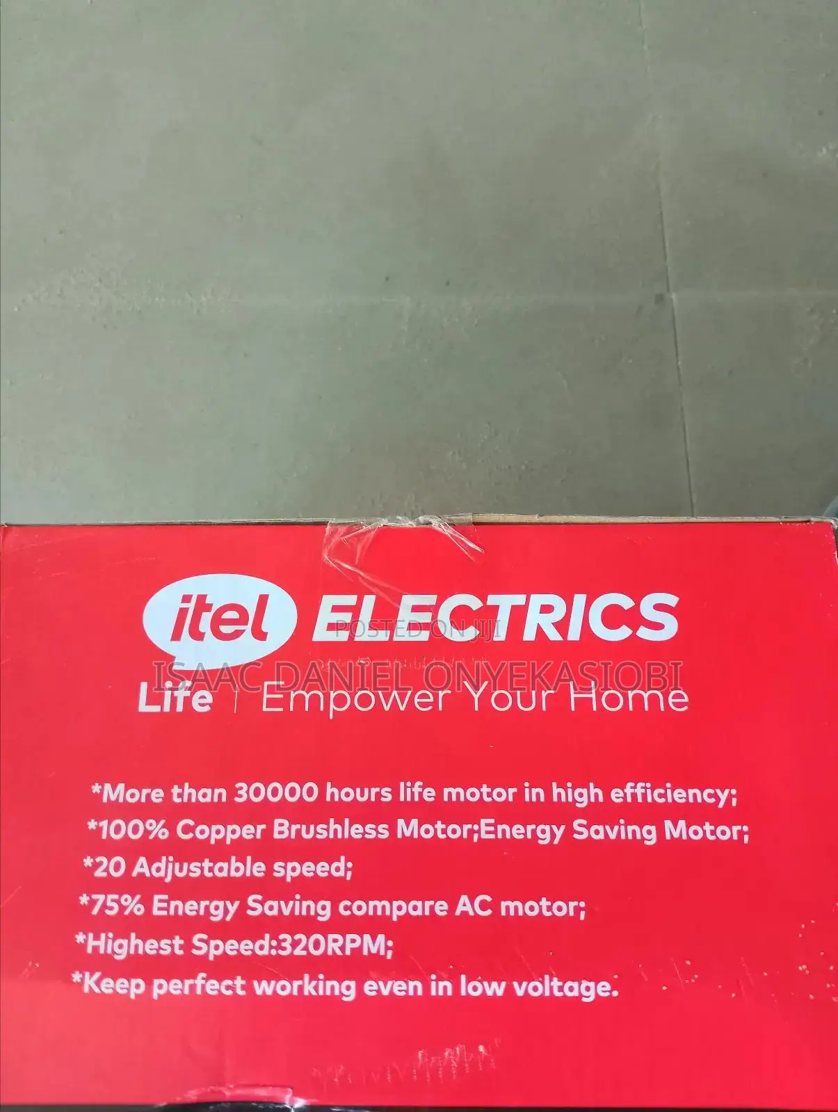 Itel D5642w AC/Dc Solar Fan