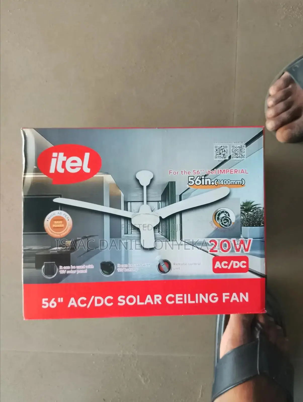 Itel D5642w AC/Dc Solar Fan