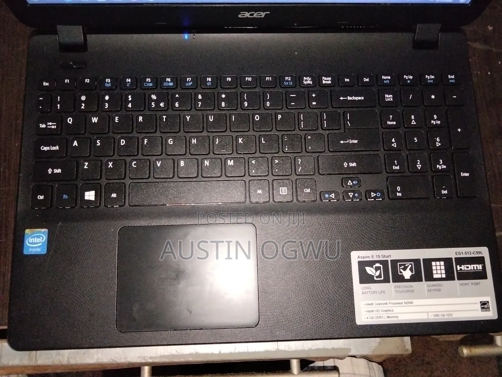 Laptop Acer Aspire 3 8GB Intel HDD+SSD 320GB