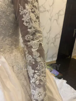 White Silk Wedding Gown