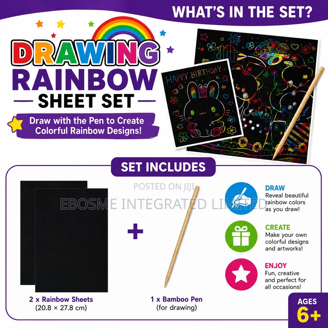 Rainbow Drawing Sheets 20.8 Cm X 27.8 Cm