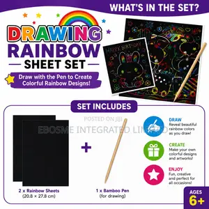 Rainbow Drawing Sheets 20.8 Cm X 27.8 Cm