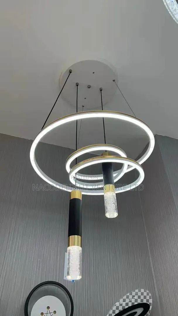 A Very Beautiful Modern Multi-Tier LED Ring Chandelier