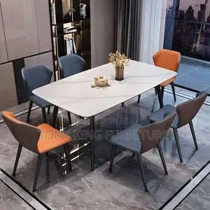 New Imported Classic 6 Seaters Marble Top Dining Set