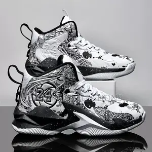 Black White 24 Basketball Sneakers