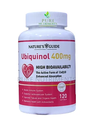 Nature's Guide Ubiquinol 400mg 120 Softgels_ Cellular Energy Fertility